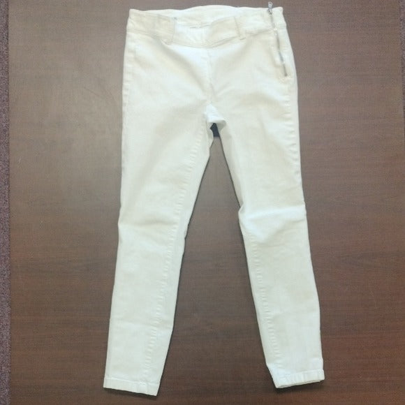 Ann Taylor White Skinny Jeans with Textured Fabric