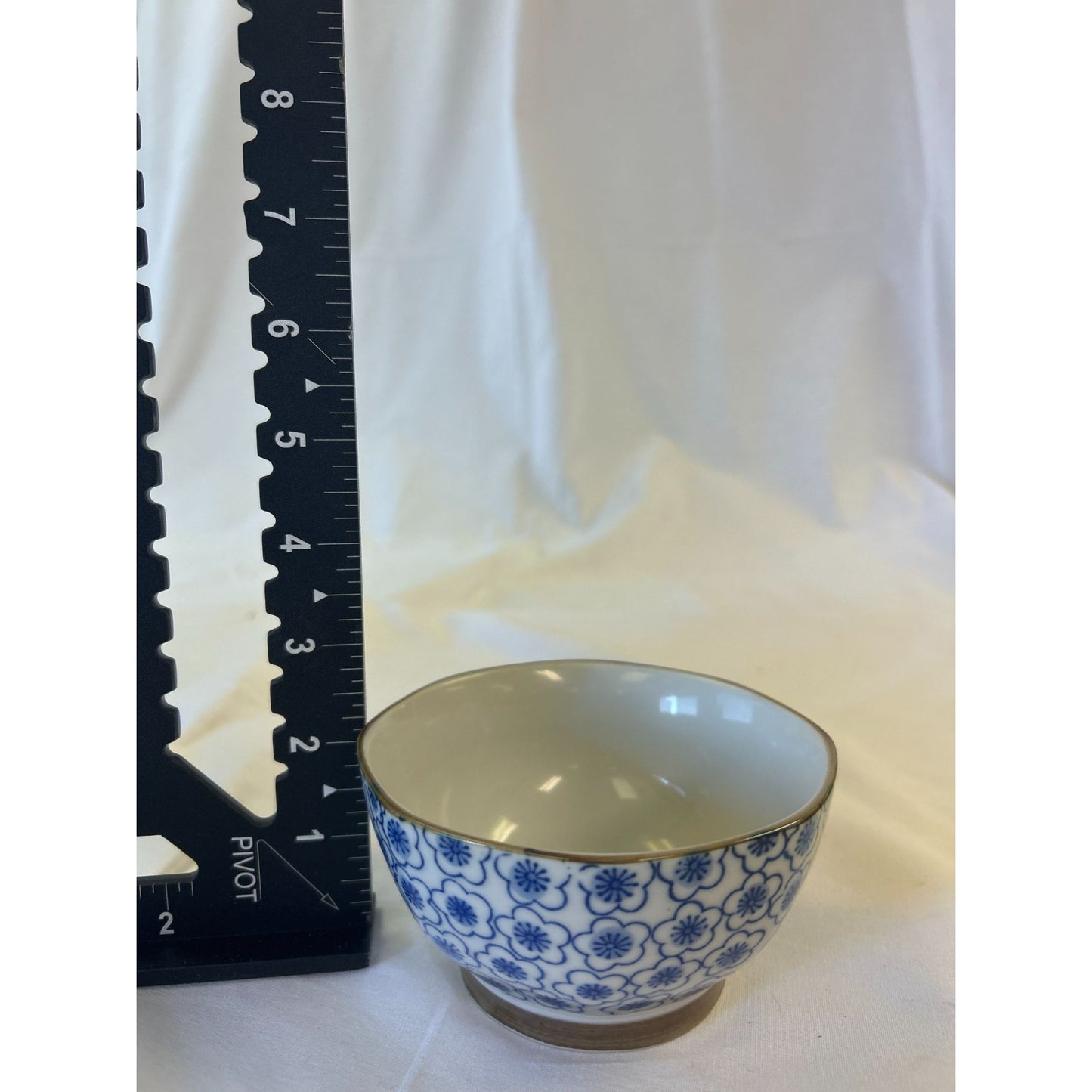 Blue & White Floral Ceramic Bowl