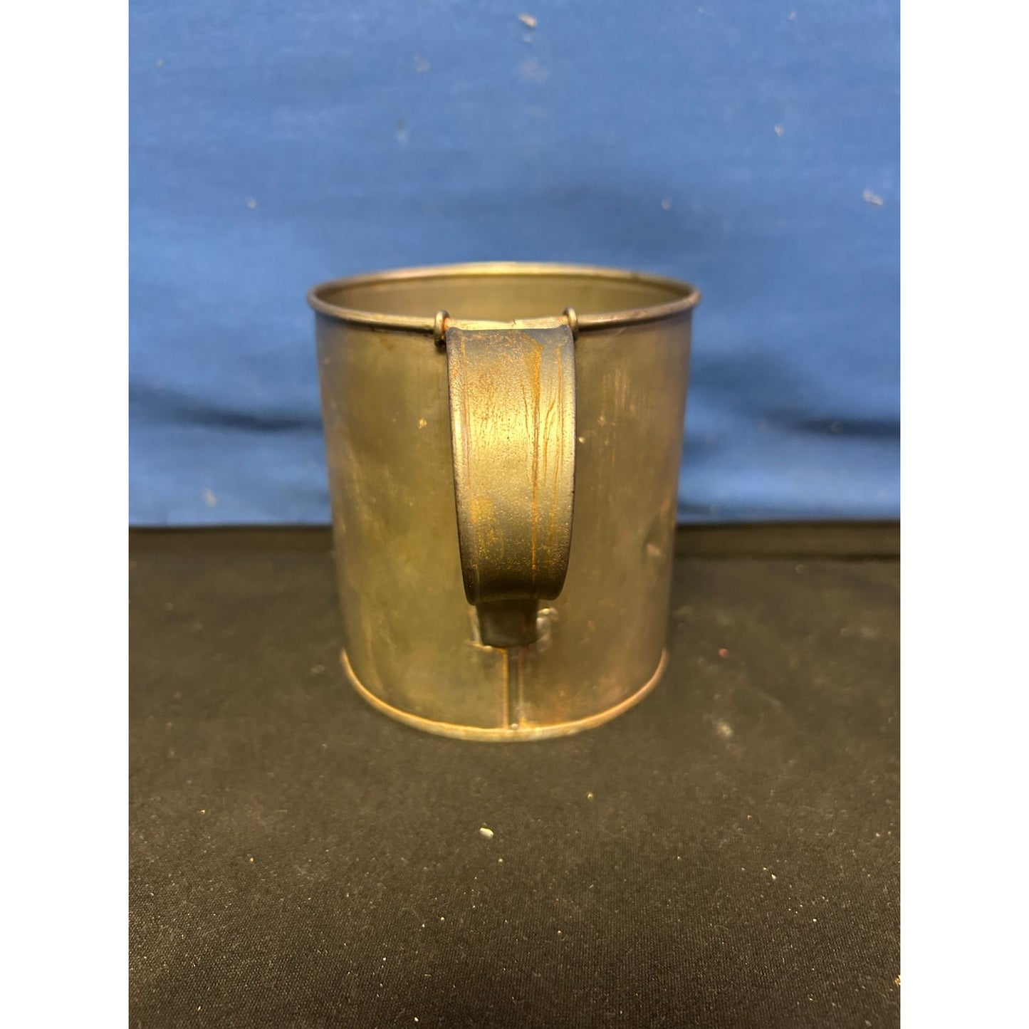 Vintage Brass Camping Mug With Handle