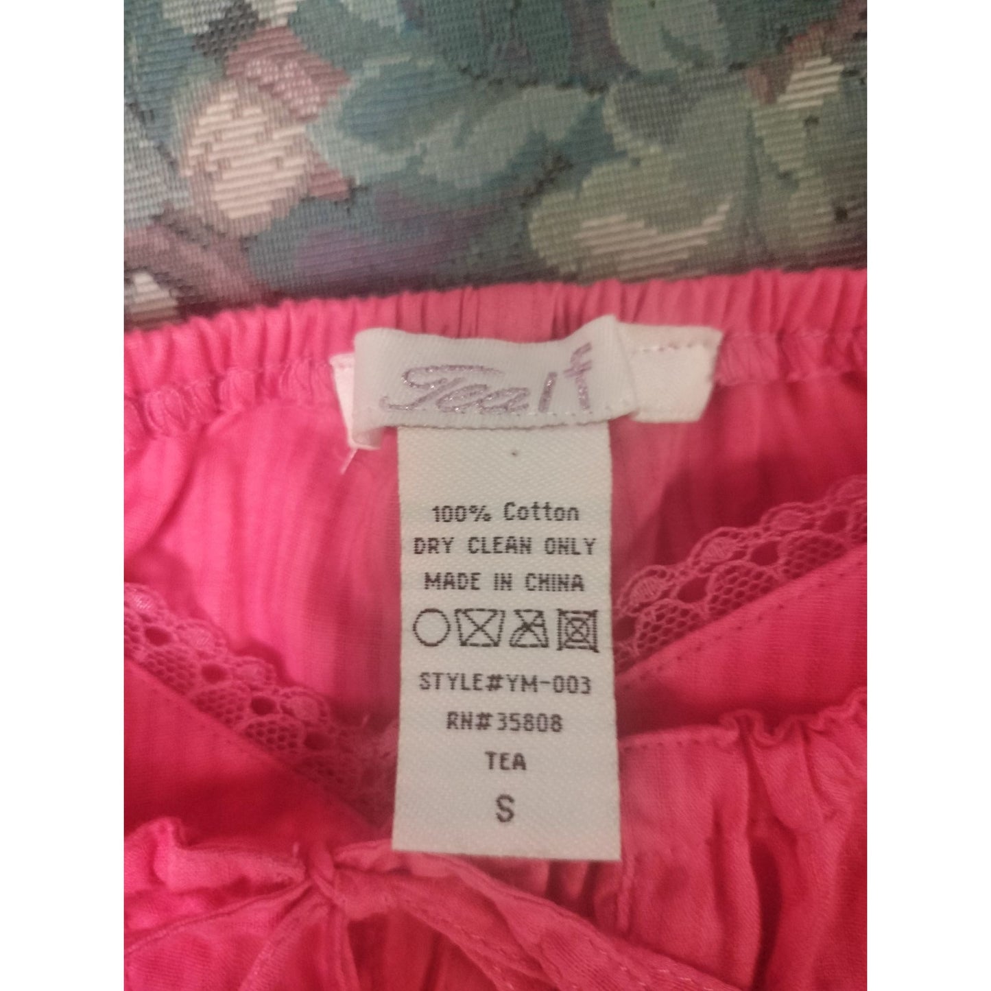 Tea NWT Women's Pink Cotton Corset Style Sleeveless Dress Laced Front & Handkerchief Hem S