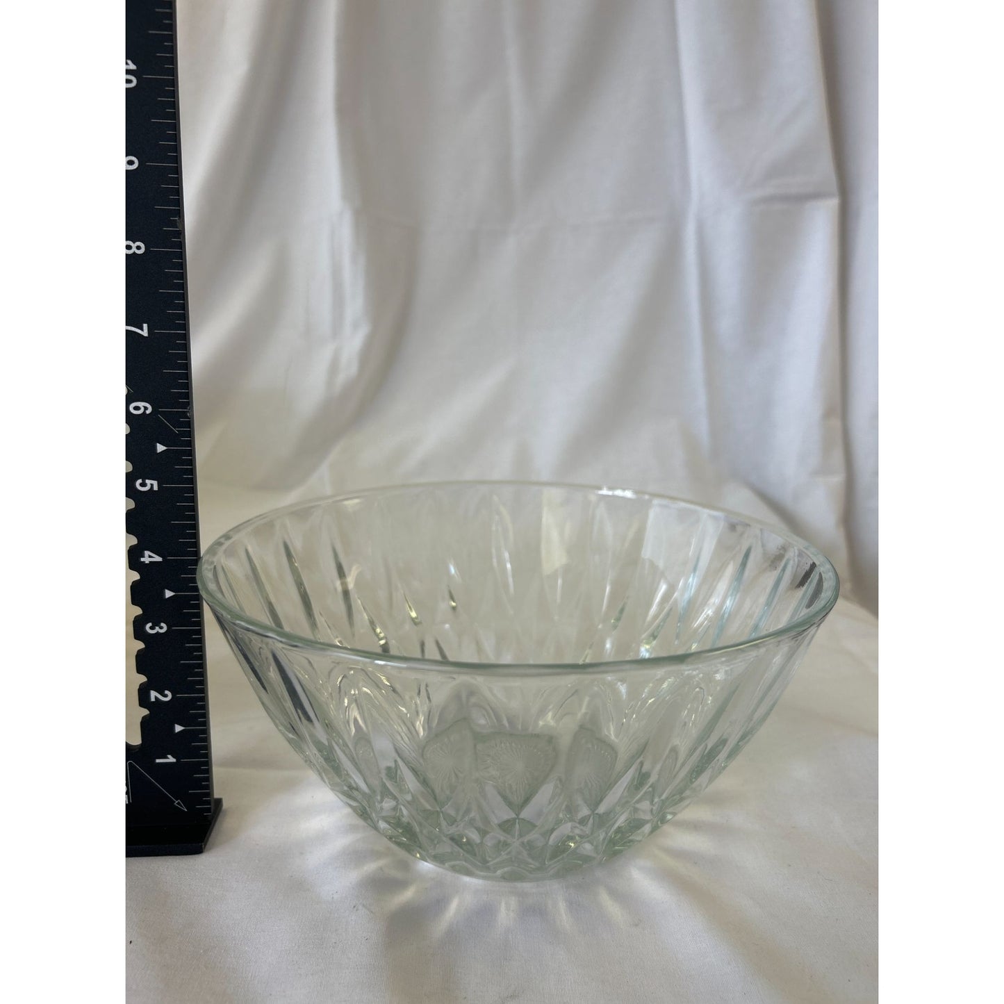 Clear Cut Glass Decorative Bowl