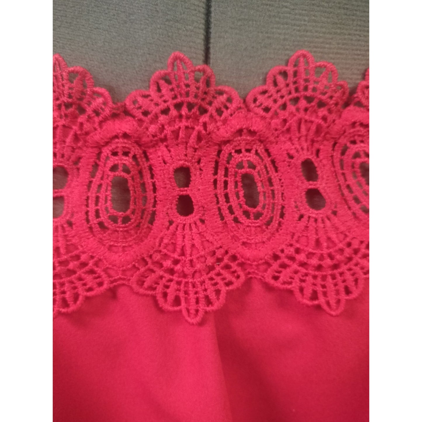 By & By Womens Off-The-Shoulder Pink Lace Ruffle Bodycon Dress Size 7