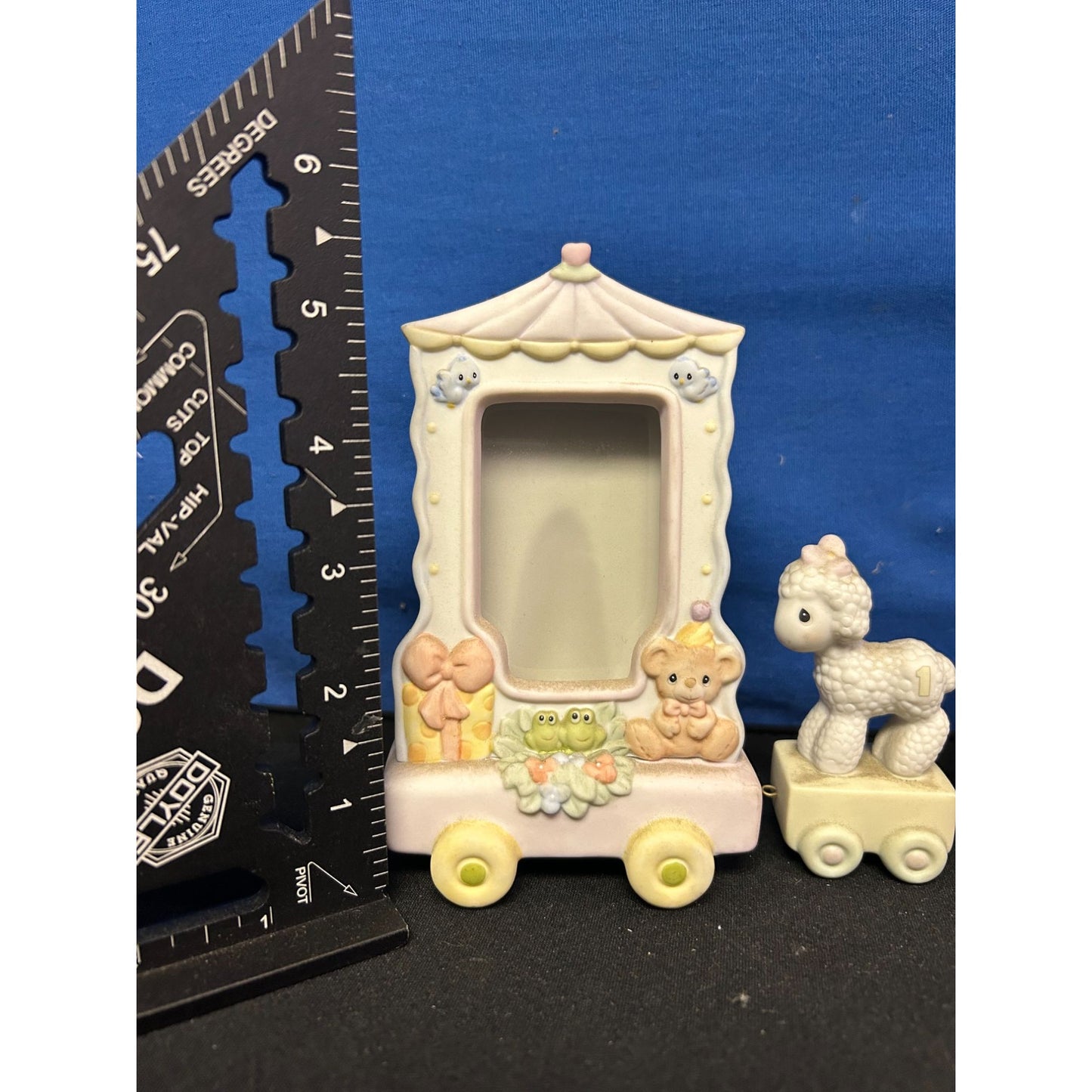 Precious Moments Birthday Train Frame Figurines Set Of 8 Ceramic Animals