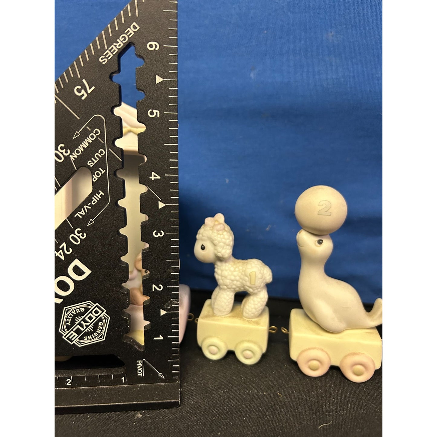 Precious Moments Birthday Train Frame Figurines Set Of 8 Ceramic Animals