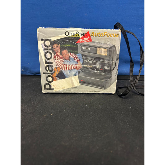 Polaroid OneStep Instant AutoFocus Camera W/ Flash & Strap Vintage Collectible