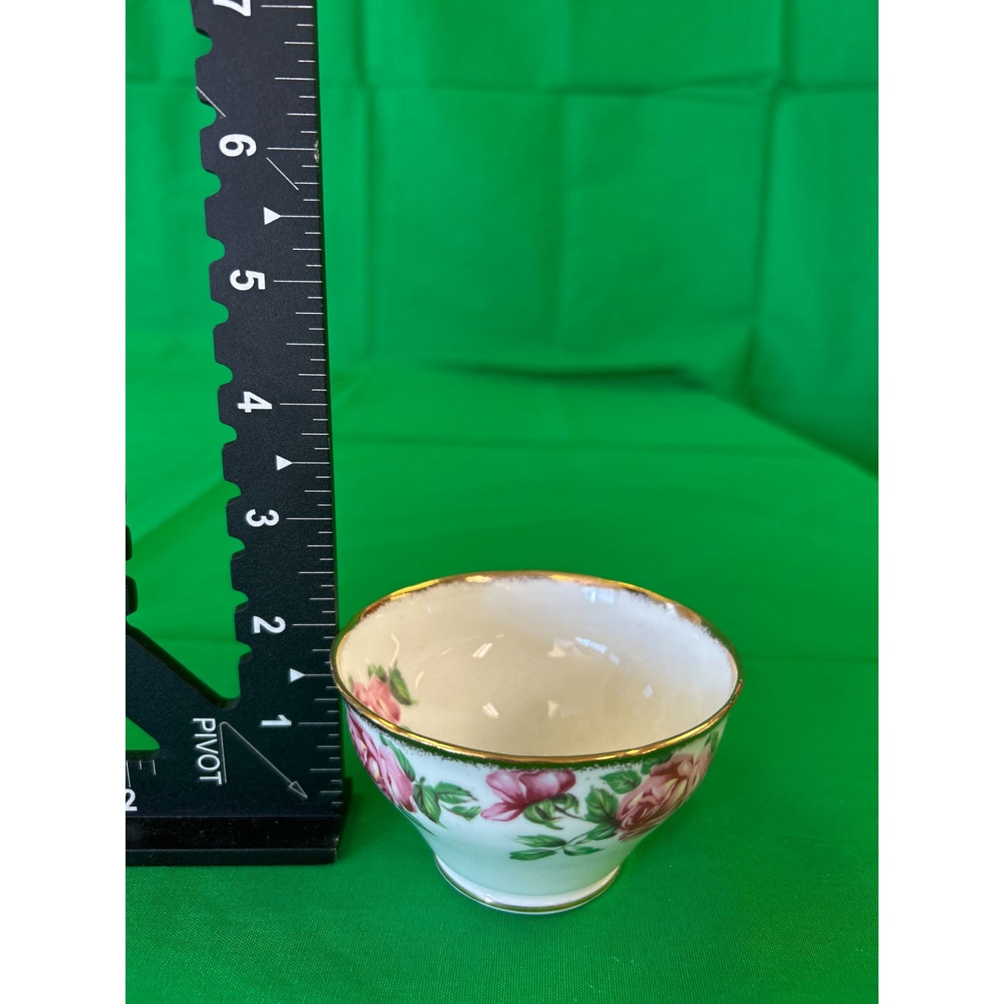 Vintage Fine China Floral Rose Pattern Bowl With Gold Rim