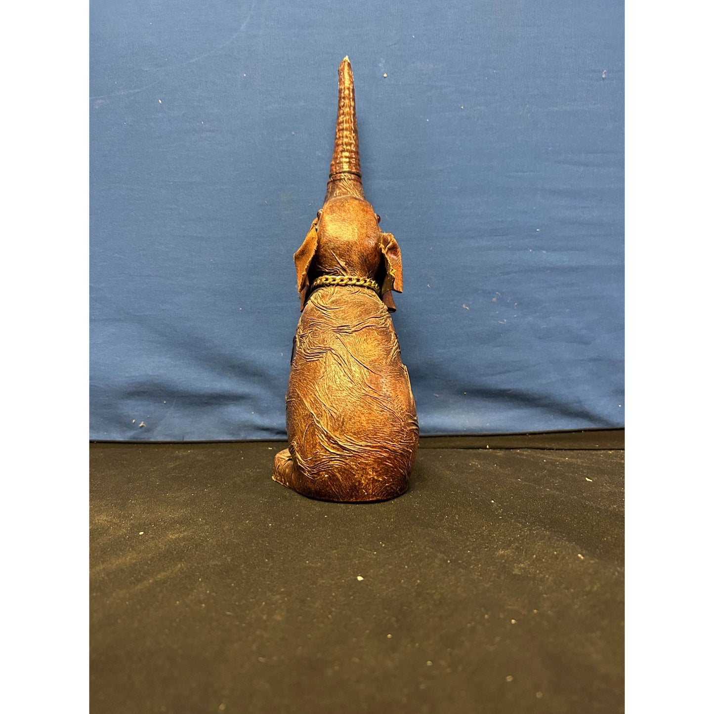 Handcrafted Resin Elephant Figurine With Red Gem Eyes