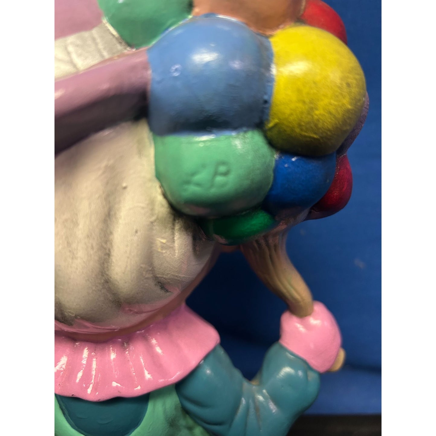 Vintage Ceramic Figurine Of Child Holding Balloons