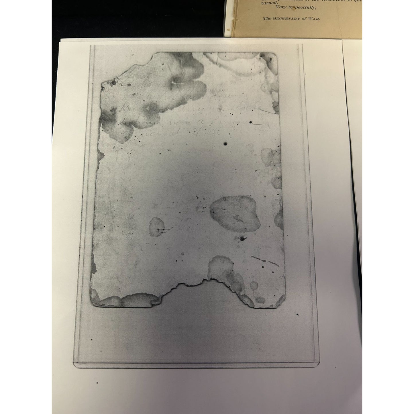 Antique 1890 Letter From Secretary Of War With Native American Photo Prints