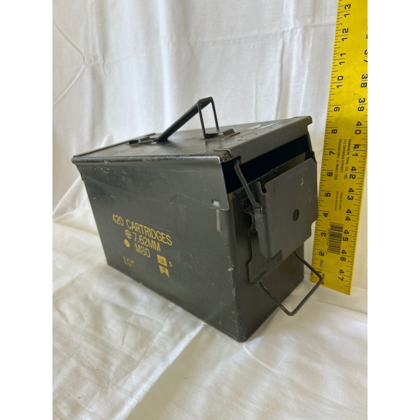 Metal Ammo Can 420 Cartridges 7.62MM M80 Military Storage Box Durable Black