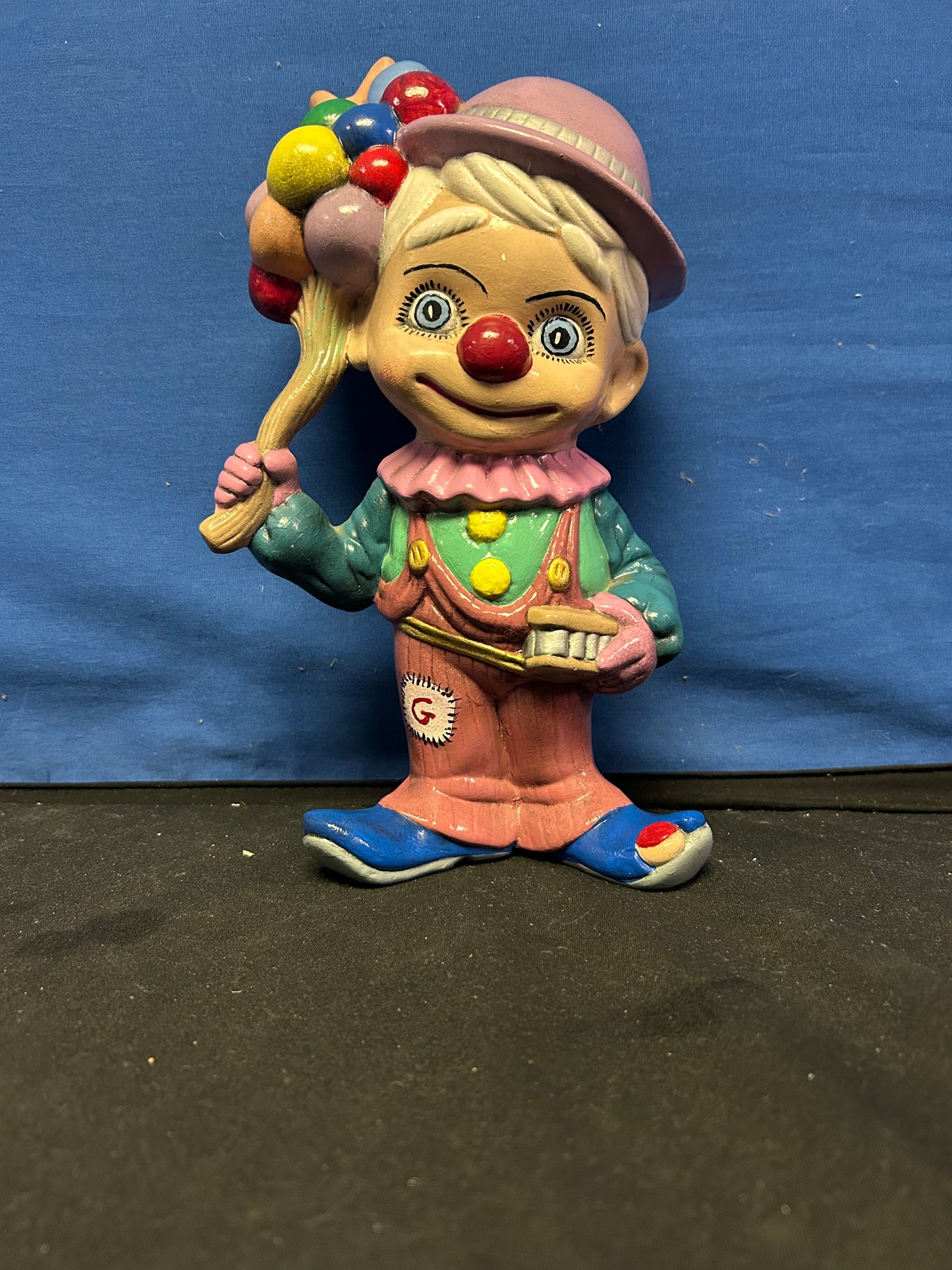 Vintage Ceramic Figurine Of Child Holding Balloons