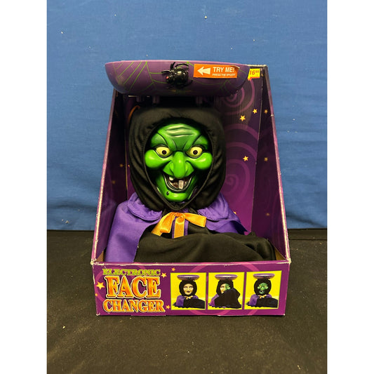 Electronic Face Changer Halloween Decoration With Animated Witch & Woman Faces