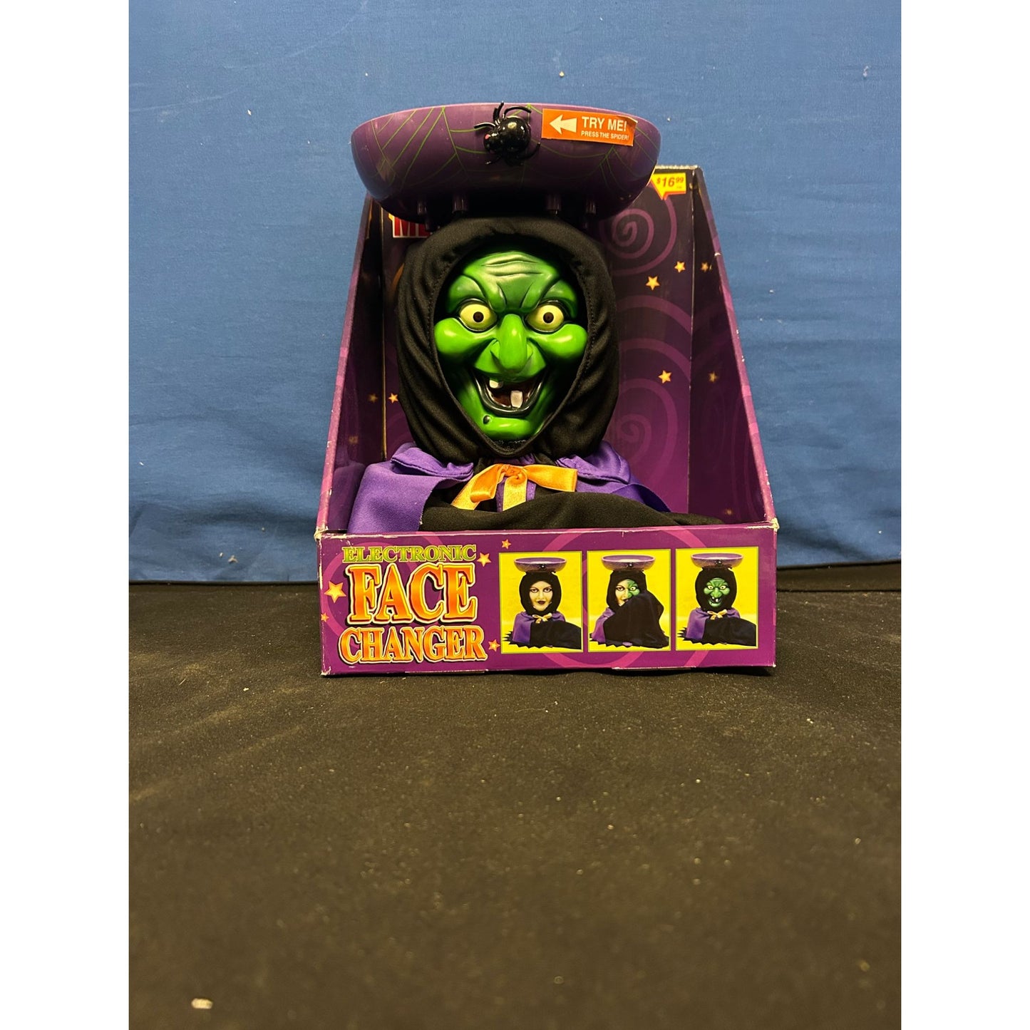 Electronic Face Changer Halloween Decoration With Animated Witch & Woman Faces