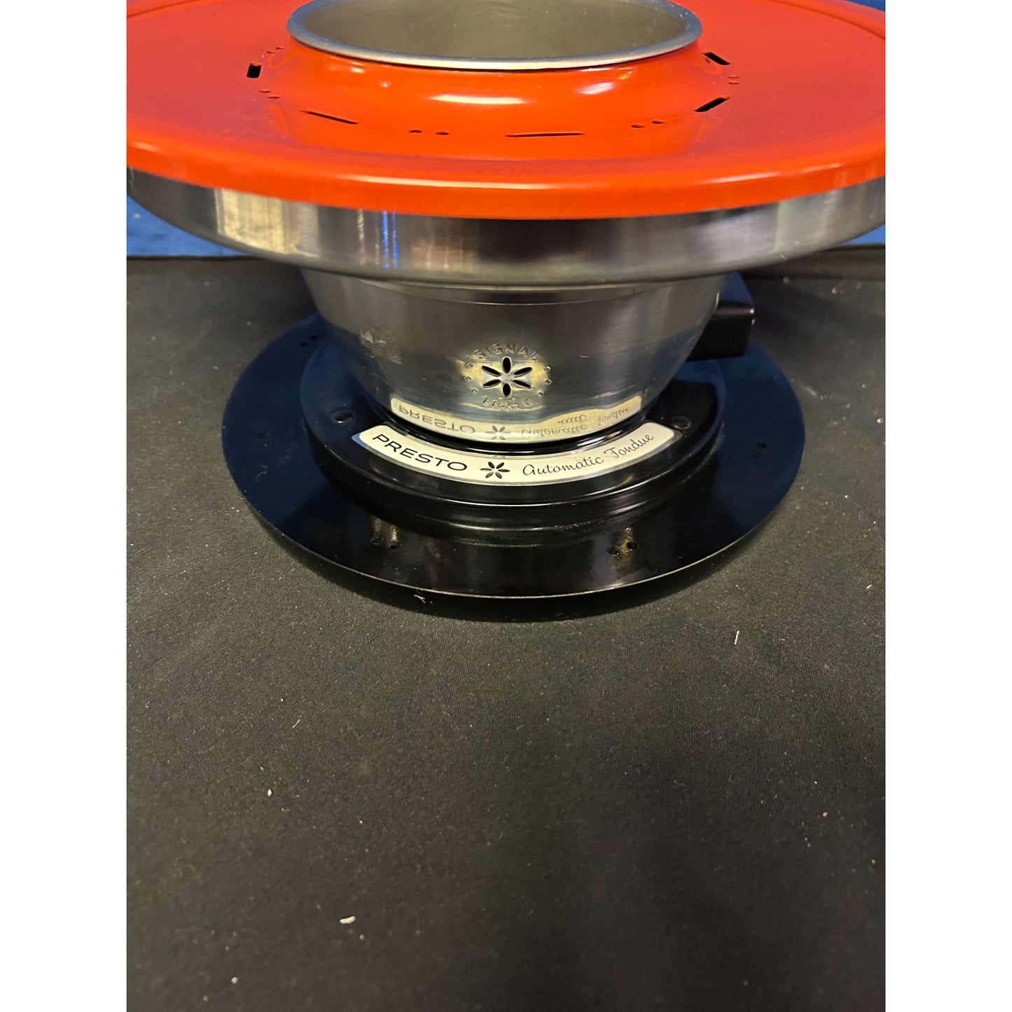 Vintage Presto Automatic Electric Fondue Maker Retro Red PEO5A - WORKS - No Forks