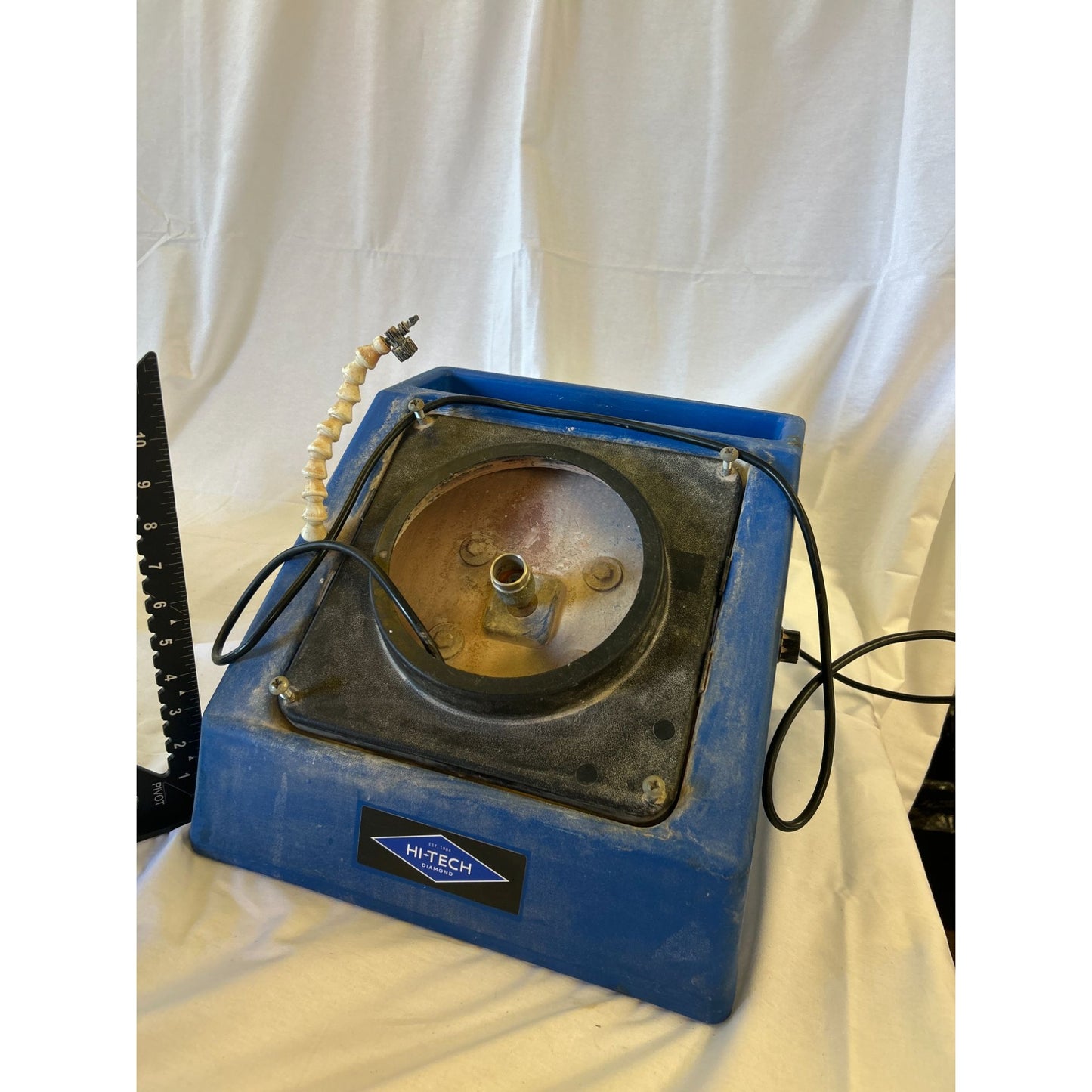 Hi-Tech Blue Lapidary Polishing Machine With Flexible Water Spout & Power Cord