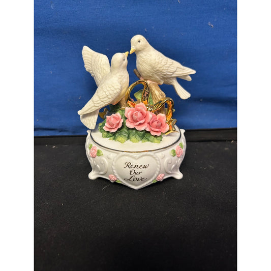 Renew Our Love Doves Porcelain Music Box By The San Francisco Music Box Company
