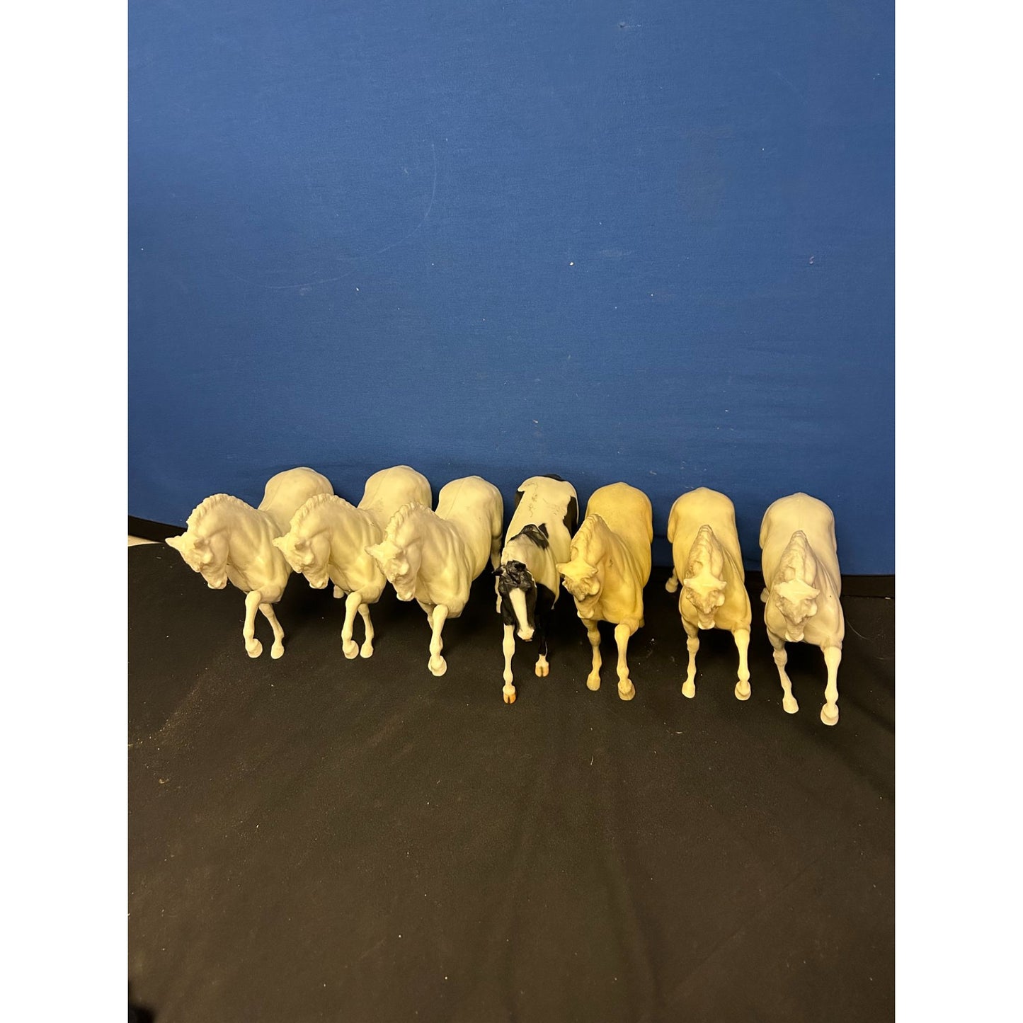 Vintage Breyer Miniature Horse Figurines Set Of 7 Plastic Collectibles