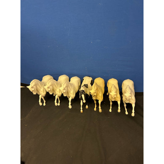 Vintage Breyer Miniature Horse Figurines Set Of 7 Plastic Collectibles