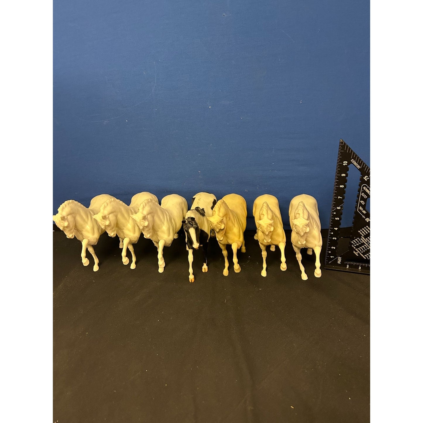 Vintage Breyer Miniature Horse Figurines Set Of 7 Plastic Collectibles