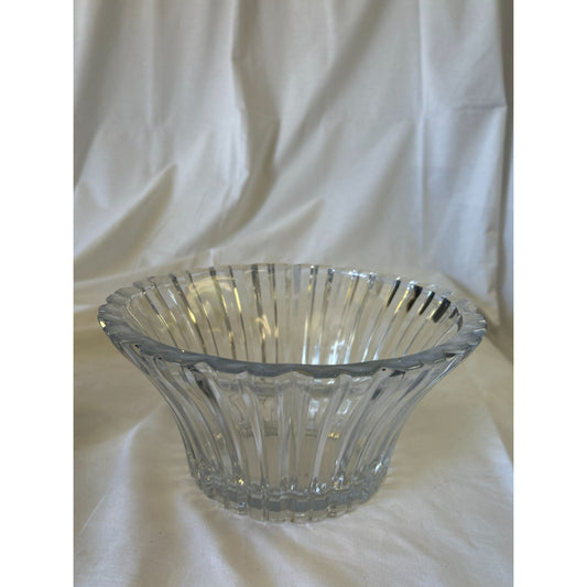 Clear Ribbed Glass Bowl