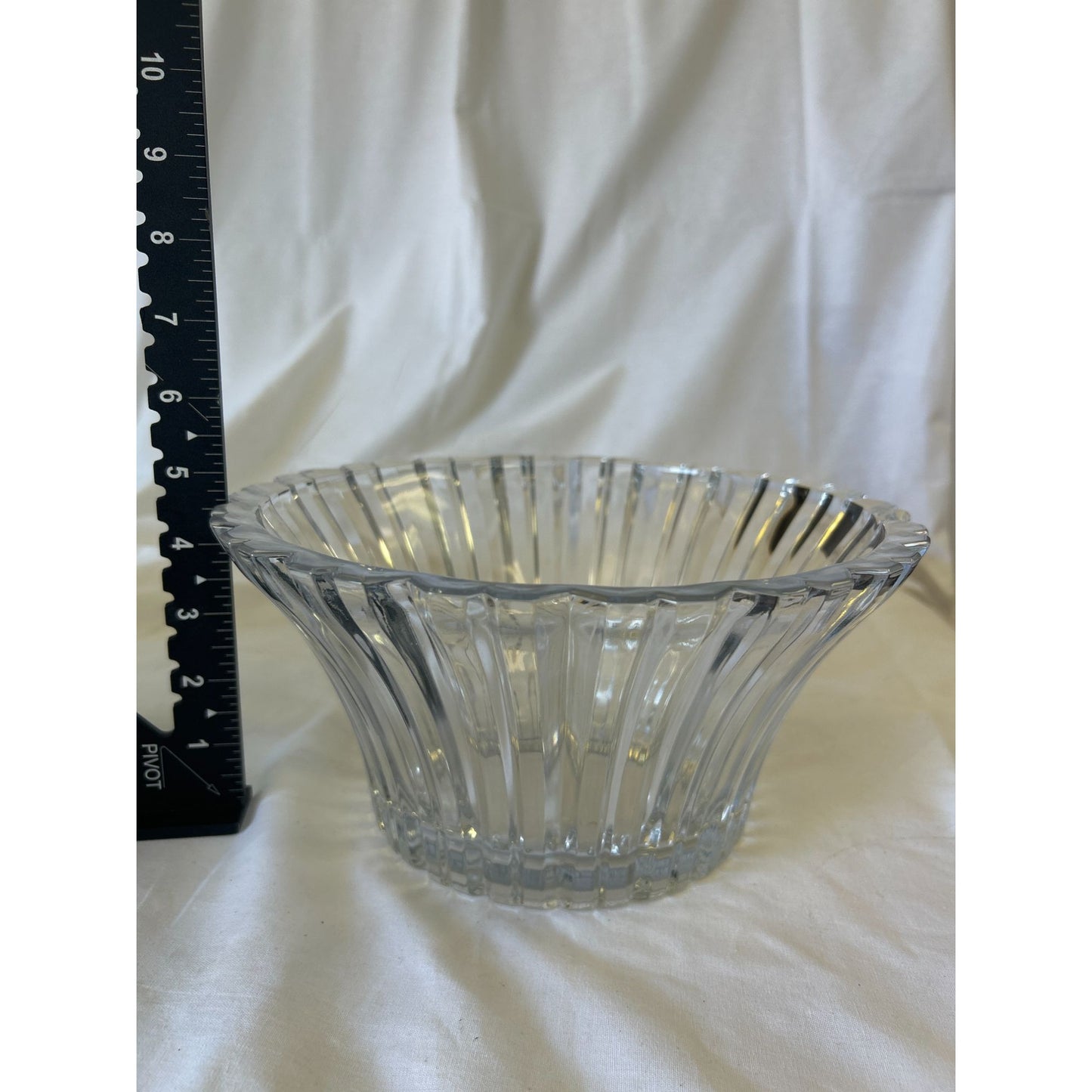 Clear Ribbed Glass Bowl