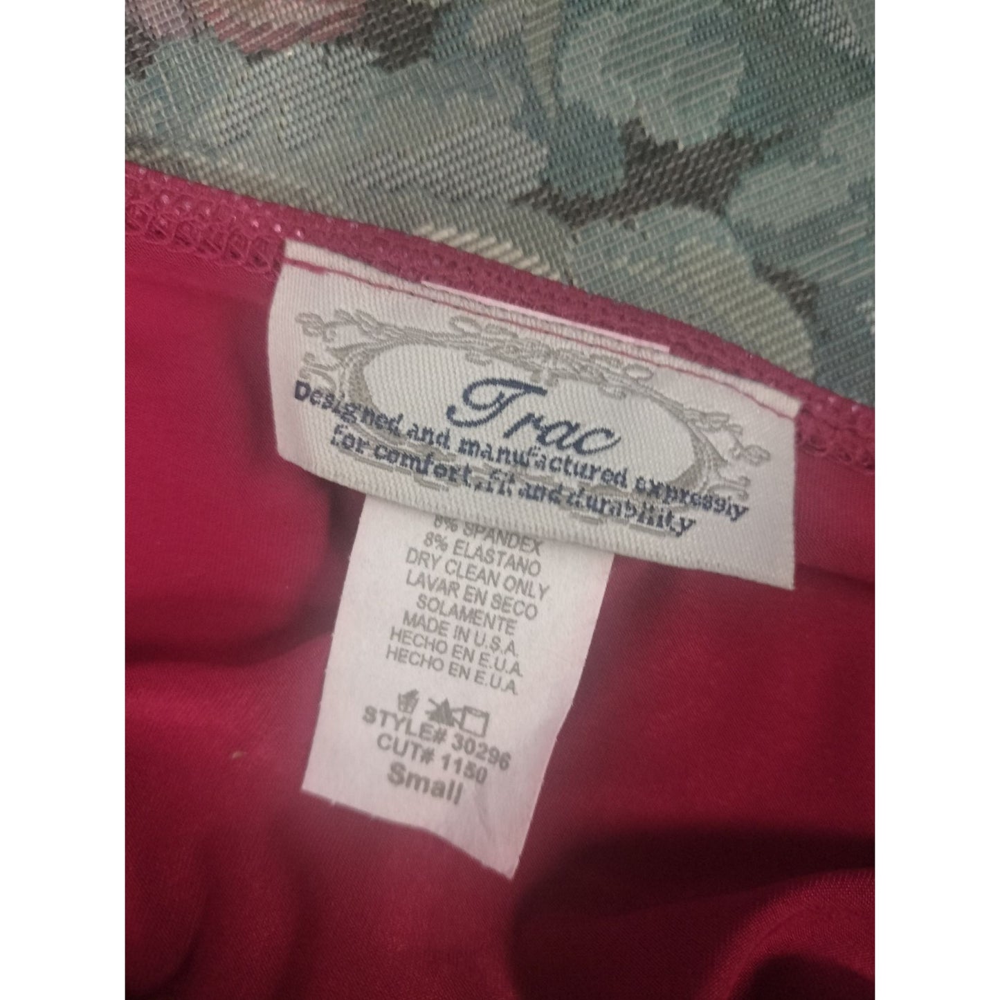 Red Spaghetti Strap Party Dress With Rhinestone Accent By Trac Small Polyester Metallic Womens