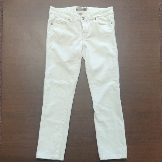 Paige Cropped White Jeans