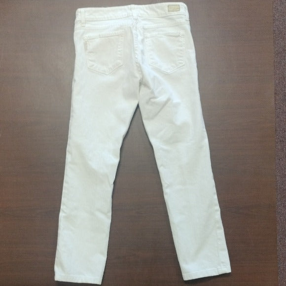 Paige Cropped White Jeans