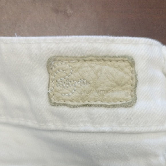 Paige Cropped White Jeans