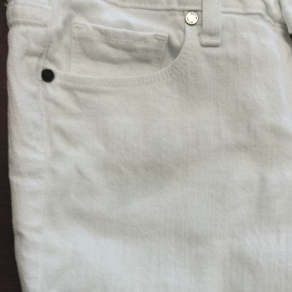 Paige Cropped White Jeans