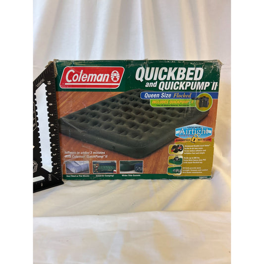 Coleman Quickbed & Quickpump II Queen Size Flocked Air Mattress With Pump