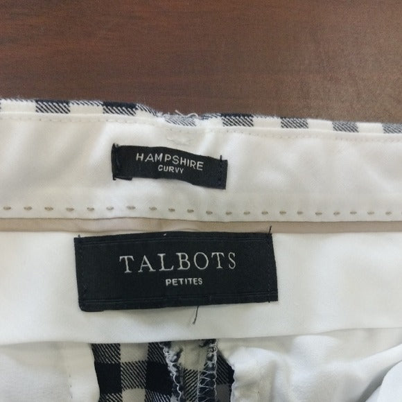 Talbots Black and White Checkered Capris