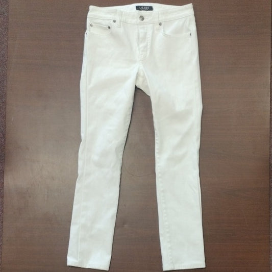 Ralph Lauren White Skinny Jeans Versatile Style