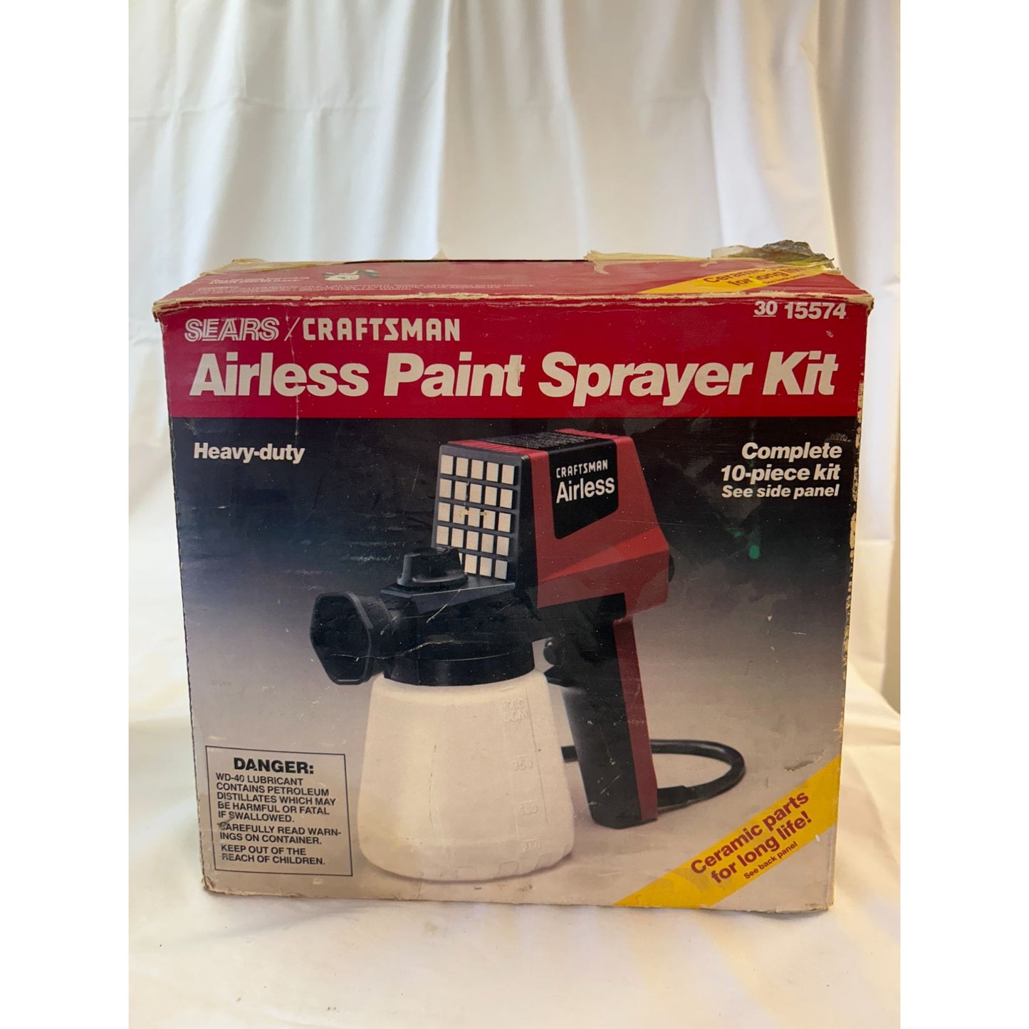 Sears Craftsman Airless Paint Sprayer Kit Heavy-Duty 10-Piece With Ceramic Parts For Long Life