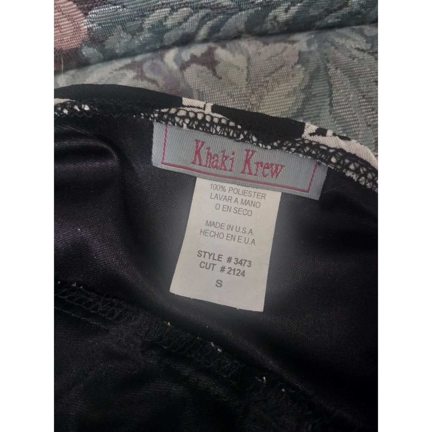 Black & White Floral Spaghetti Strap Dress By Khaki Krew Size S